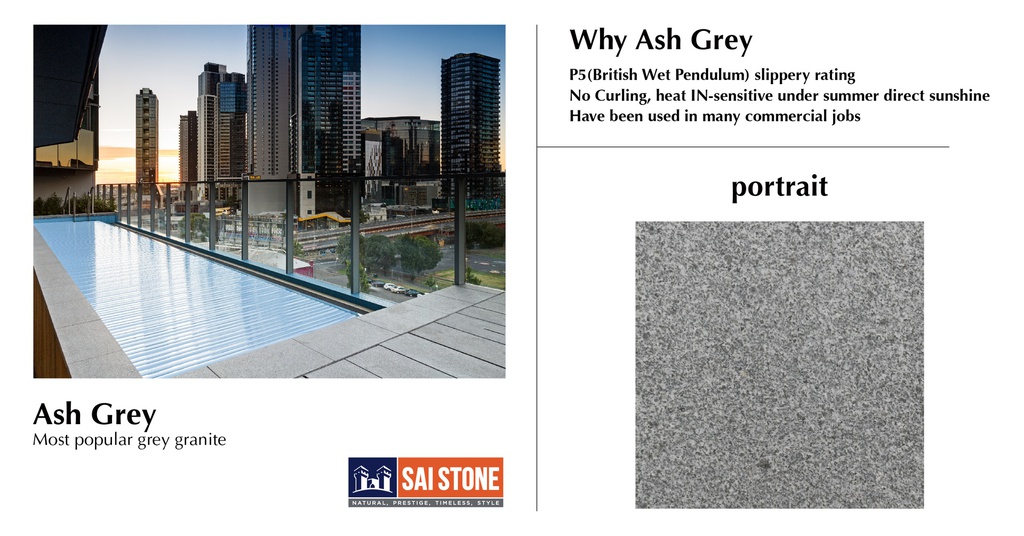 Paver Ash Grey 800x400x20 Flamed