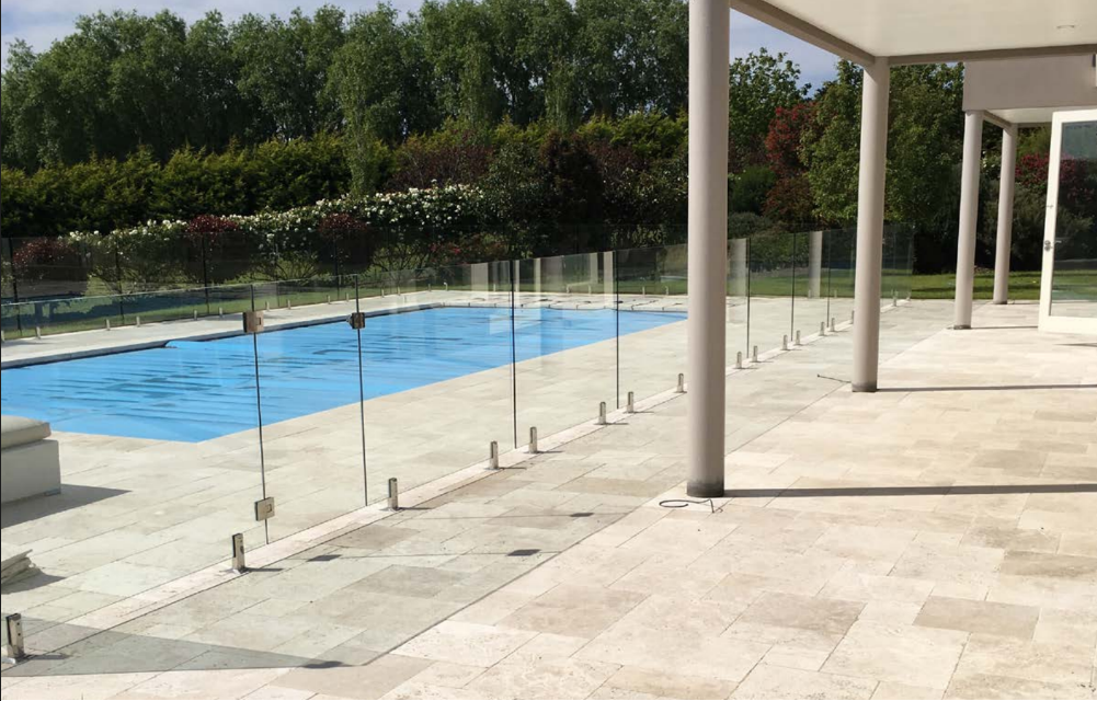 Non-standard Coping Classic Travertine 500X500X30 Tumbled and Unfilled