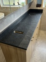 Angola Black Granite  Slab  2200x1000x30mm one side flamed &amp; one side honed