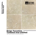 Paver Beige Travertine 610x406x12 Tumbled and Unfilled