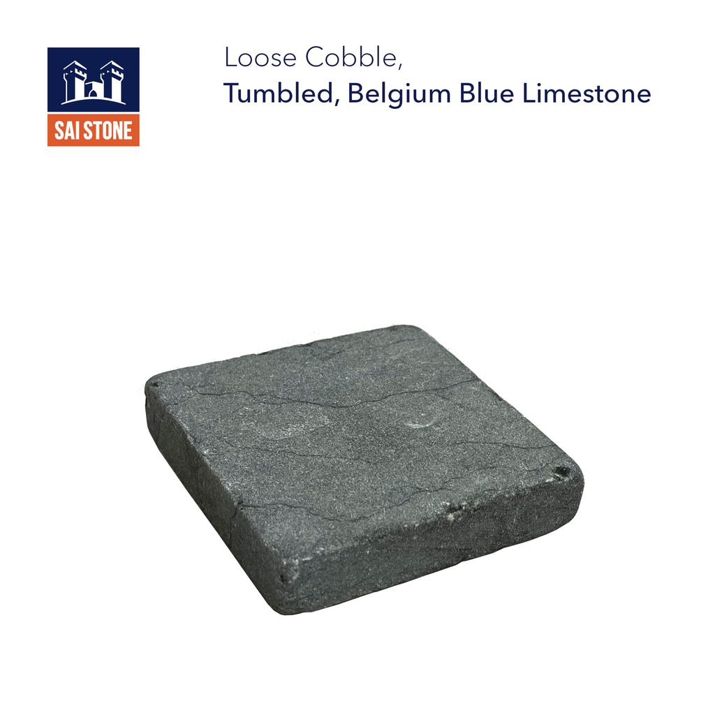 Belgium Blue 100x100x20mm Cobbles Tumbled &amp; Sandblasted